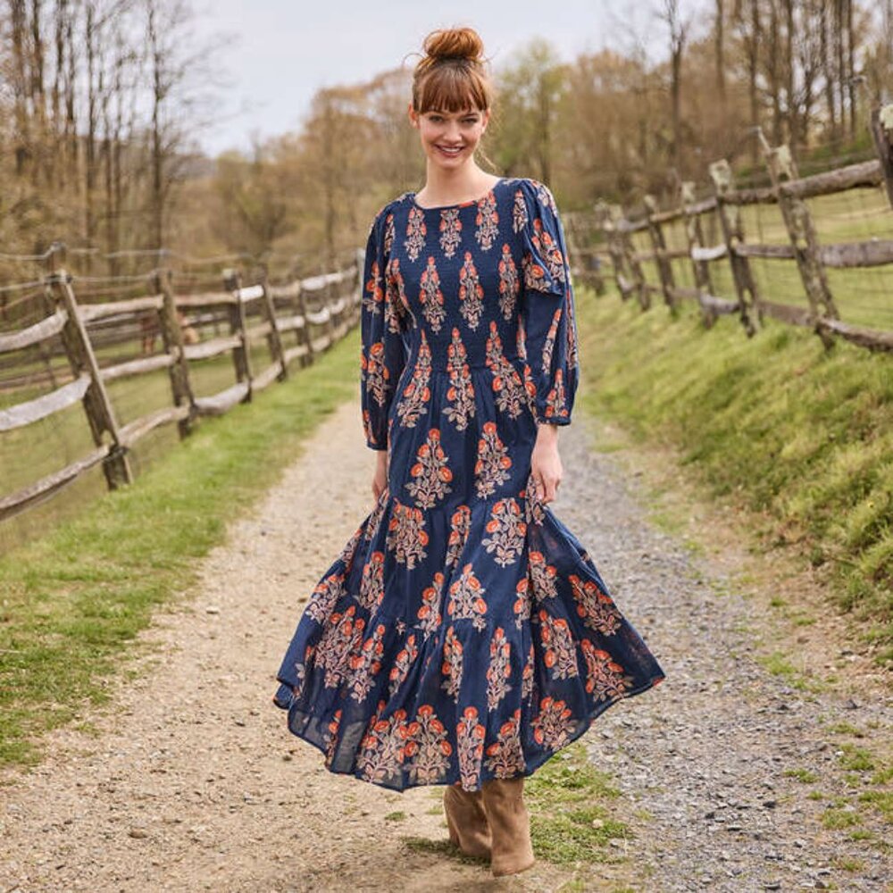 Pink Chicken Smocked Maxi Dress